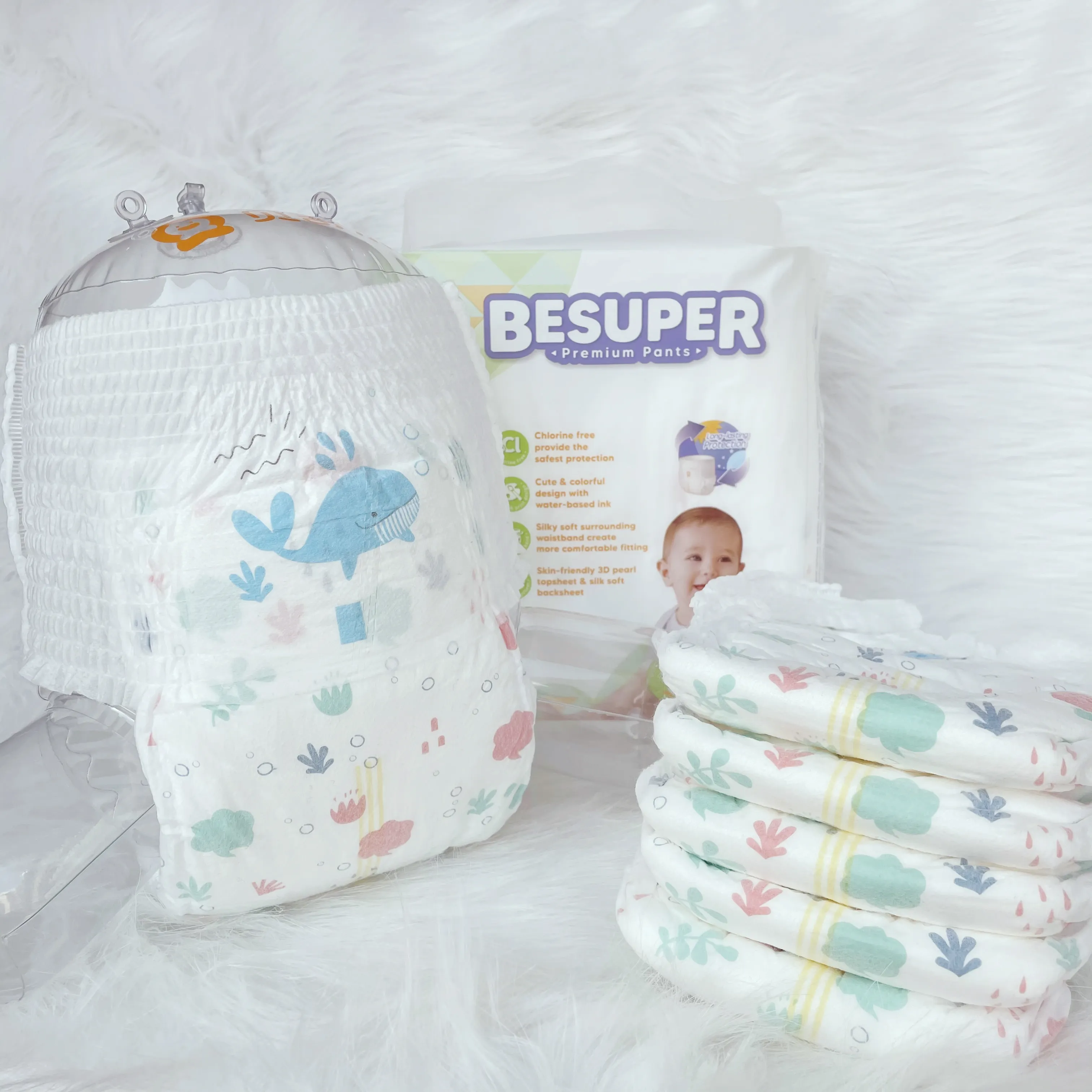 Factory reject cute babies Disposable grade B baby Diapers in bales