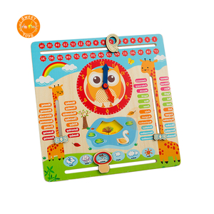 Lịch gỗ chơi đồ chơi đa chức năng phim hoạt hình Cú Đồng hồ đồ chơi mùa lịch tuần thời tiết và thời gian - Product Image 6