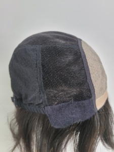 Perruque en cheveux humains ondulés de 14 pouces, attachée à la main, avec clip, légère, volumineuse, couleurs naturelles, respirante, bonnet de chimiothérapie - Product Image 4