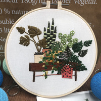 JP ensemble de broderie de base dessin animé bricolage artisanat point de croix Kits poinçon aiguille fils fil doux Kit de broderie