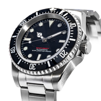 Nouvelle montre de plongée pour homme, style Diver Nature Green, 30 ATM, luminescente, acier inoxydable, mouvement automatique mécanique OEM.