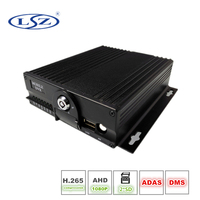 H.265 AHD 1080P 4CH kartu SD ganda ponsel DVR 4G GPS ADAS + perekam Artificial Intelligence mendukung sistem Alarm
