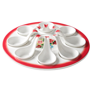 Xiangyuan <b>melamine</b> tableware, shrimp paste special <b>plate</b>, commercial imitation porcelain <b>plate</b>, banquet and banquet creative - Product Image 3