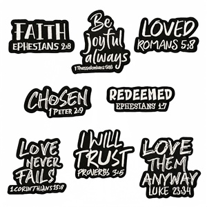 Kinh Thánh Câu Thêu Sắt Trên Các Bản Vá Lỗi Motivational Tôn Giáo Kitô Giáo Đính Các Bản Vá Lỗi Cho Quần Áo Phụ Kiện Tự Làm - Product Image 5