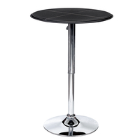 Bonne qualité bien vendu noir simple et créatif levage rond noir commercial utilisé pub meubles bar table