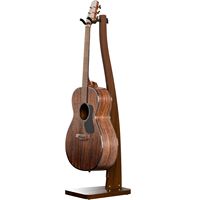 Support de sol en bois massif en forme de T avec logo personnalisé pour guitare acoustique, électrique et basse