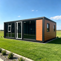 Maison préfabriquée en conteneur de 20 pieds personnalisée avec salle de bain et cuisine, maison modulaire en acier pour hôtel, villa, mini-maison