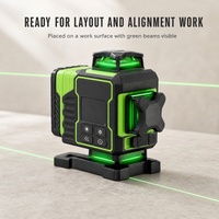 Niveau laser autonivelant vert de qualité industrielle, portable, portée 20m, pour la mesure et le traçage de murs et de sols en construction