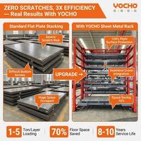 Industrielles Stahlpaletten-Regalsystem Yocho 1000kg Tragfähigkeit Verstellbares Lagerregal Blaue und Rote Metall-Aufbewahrungssysteme