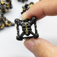 Ensembles de dés métalliques exclusifs pour joueurs, style sombre, Dungeons and Dragons DND Hollow