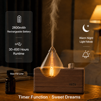 Diffuseur d'arômes professionnel purificateur d'air, portable, sans eau, à piles, en bois, pour extérieur et hôtel