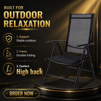 Chaise longue d'extérieur à structure en acier, chaise de camping portable en tissu Teslin, pliable facilement, design moderne, chaise de plage d'extérieur, pêche