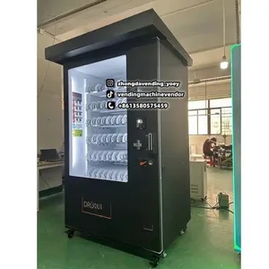 Fornitura di fabbrica per bevande all'aperto distributore automatico commerciale distributore automatico all'aperto con Euro a gettoni