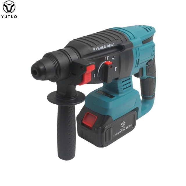 YUTUO Cordless Power Tools Electric Wireless Drill Machine Cordless Impact Rotary Hammer Drill