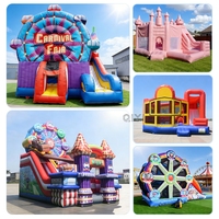 Combo Toboggan et Château Gonflable Commercial en Promotion pour Enfants et Adultes