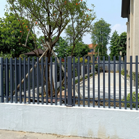 Barandilla Moderna de Aleación de Aluminio para Exteriores, Valla de Seguridad de 6 Pies de Altura, Muro de Contención para Patio de Villa, con Recubrimiento en Polvo y Modelado 3D