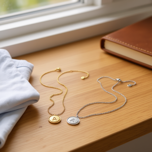 สร้อยคอจี้ตัวอักษร A แบรนด์ Z สแตนเลสสตีล สีทอง สีเงิน สไตล์มินิมอล แฟชั่นเครื่องประดับสำหรับทุกเพศ ใส่ได้ทุกวัน - Product Image 3