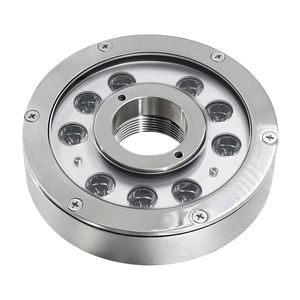 نوافير صغيرة للحدائق DMX 6W/24W من الفولاذ المقاوم للصدأ أضواء حلقية نفاثة للمياه IP68 فوهات مضخة غاطسة تحت الماء - Product Image 1