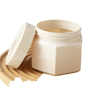 Wide Mouth Bottle 500ML 1000ML Plastic Cream jar Sealed Can Hair Film Box PET Hexagonal Food Can