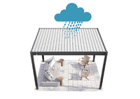 Vente en gros Pergola d'extérieur au design moderne en aluminium Pergola à persiennes bioclimatique à revêtement par poudre motorisée et étanche sur mesure