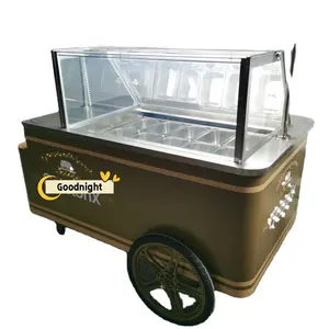 定制制作标志冰淇淋手推车/移动式销售冰淇淋车