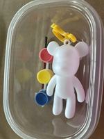 Porte-clés ourson fluide fait main DIY Porte-clés Spaceman fluide Artisanat en résine