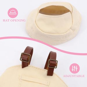 QUPIVA 15-17cm Monos ajustables de verano para niñas Conjunto de ropa con lindo sombrero y correas para muñecas de 17cm (12 + años) - Product Image 6