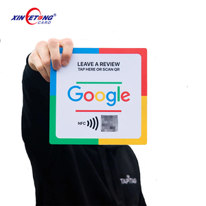 Étiquette NFC <span class=keywords><strong>Google</strong></span> Review 100*100 <span class=keywords><strong>MM</strong></span> ISO 14443A PVC 13.56MHz Étiquette NFC <span class=keywords><strong>Google</strong></span> - Product Image 1