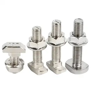 Boulon en T à tête de marteau M5 M6 M8 T Connecteur en aluminium Boulons à tête en T Vis pour profilés en aluminium 20/30/40/45