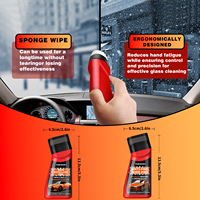 Kit anti-buée et déperlant YABIKORA pour pare-brise et rétroviseurs de voiture, avec brosse et éponge hydrophobe