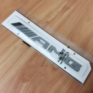 豪华防抱死制动系统铬光泽字母标志，用于行李箱标志贴纸，带自粘可定制尺寸车身贴花 - Product Image 3