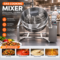 Marmite de cuisson à gaz automatique inclinable en acier inoxydable sanitaire avec agitateur pour le traitement des aliments, des condiments et des pâtes