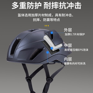 Casco de Ciclismo para Adultos, Casco de Seguridad de PC y EPS, Unisex, Deportivo, Protector, con Hebilla Ajustable y Ventilación - Product Image 3