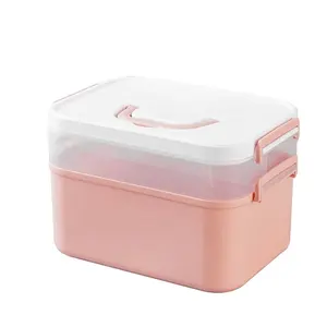 New Design Household Medical Products Plastic First Aid Box Plastic Case Empty Emergency Medicine Chest
