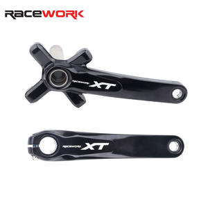 Pédalier VTT RACEWORK XT Hollowtech 104 BCD Bougie intégrée <span class=keywords><strong>PE</strong></span> 2 couronnes VTT Bielles de connexion Manivelle de vélo Pédalier - Product Image 5