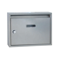 Boîte aux lettres murale intelligente moderne en acier pour extérieur avec revêtement en poudre antivol, étanche et antirouille, boîte à colis et boîte aux lettres