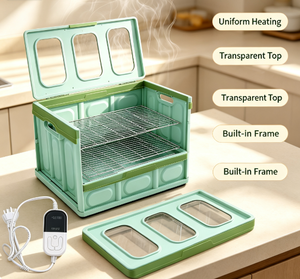 Caja de Fermentación Plegable, Compacta y Duradera para el Hogar, Fermentadora de Masa Portátil con Temperatura Ajustable de 68-104 °C ° Controlador de Temperatura y Temporizador F - Product Image 3