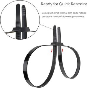 Esnek Kelepçeler Ağır Hizmet Tipi Fermuarlı Bağlama Kelepçeleri Tek Kullanımlık Naylon Çift Kelepçeler 250 Lbs Çekme Dayanımı Seks Oyuncakları - Product Image 4