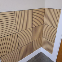 Autocollants muraux insonorisants 23,62*23,62 pouces, panneau acoustique mural en feutre polyester avec placage PVC et support auto-adhésif