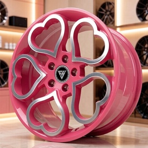 Rines Personalizados Forjados en Forma de Corazón <span class=keywords><strong>Rosa</strong></span> de 17, 18, 19, 20, 21 y 22 Pulgadas, Aptos para <span class=keywords><strong>Volkswagen</strong></span> <span class=keywords><strong>Beetle</strong></span>, Toyota, Audi, Porsche - Product Image 2