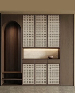 <span class=keywords><strong>Meuble</strong></span> d'entrée moderne en rotin pour salon, porte-chaussures, couleur noyer, avec panneau en os, <span class=keywords><strong>meuble</strong></span> de salon sur mesure - Product Image 6