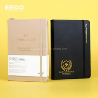 Custom Printed PU Leather Hardcover Dotted Notebook with Logo