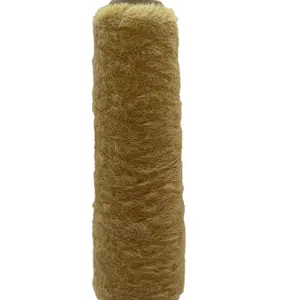 Manufacturer Directly Supply Acrylic Nylon 1.8 Light Yellow Feather Crochet Yarn For Knitting