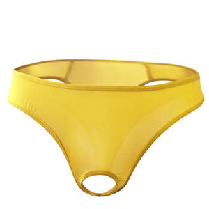 セクシー半透明アイスシルクメンズシシーランジェリートーンビキニフロントホール下着GストリングトーンTパンツ - Product Image 4