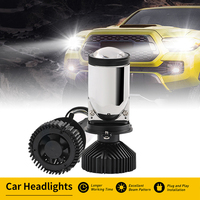 Phares de voiture H4 Mini Projecteur Ultra Lumineux 12V 24V T9 Bi-LED Canbus pour Moto, Camion et Véhicules Tout-Terrain