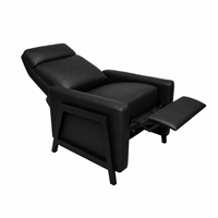 Fauteuil inclinable rembourré pour canapé simple moderne avec coussin d'assise épais et dossier Fauteuil d'appoint en bois gris pour le salon