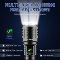 2025 nouvelle lampe de poche tactique torche étanche LED lampes de poche rechargeables USB pour l'auto-défense