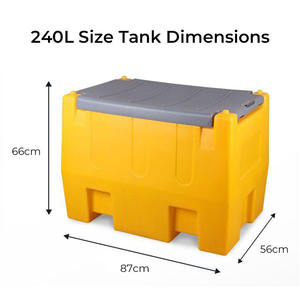 240L البلاستيك المحمولة مصغرة موزع الديزل خزان للوقود نقل خزان مع 12V الديزل مضخة فوهة - Product Image 5