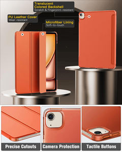 Housse de protection mince à trois plis antichoc en cuir Pu pour tablette Pc Logo personnalisé pour iPad Pro 11 pouces 2024 Air 11 M2 2024 Air 5 - Product Image 3