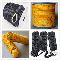 Corde de bateau haute performance, corde d'amarrage, ligne de quai, ligne de quai en nylon double tressé avec œillet de 12 pouces
